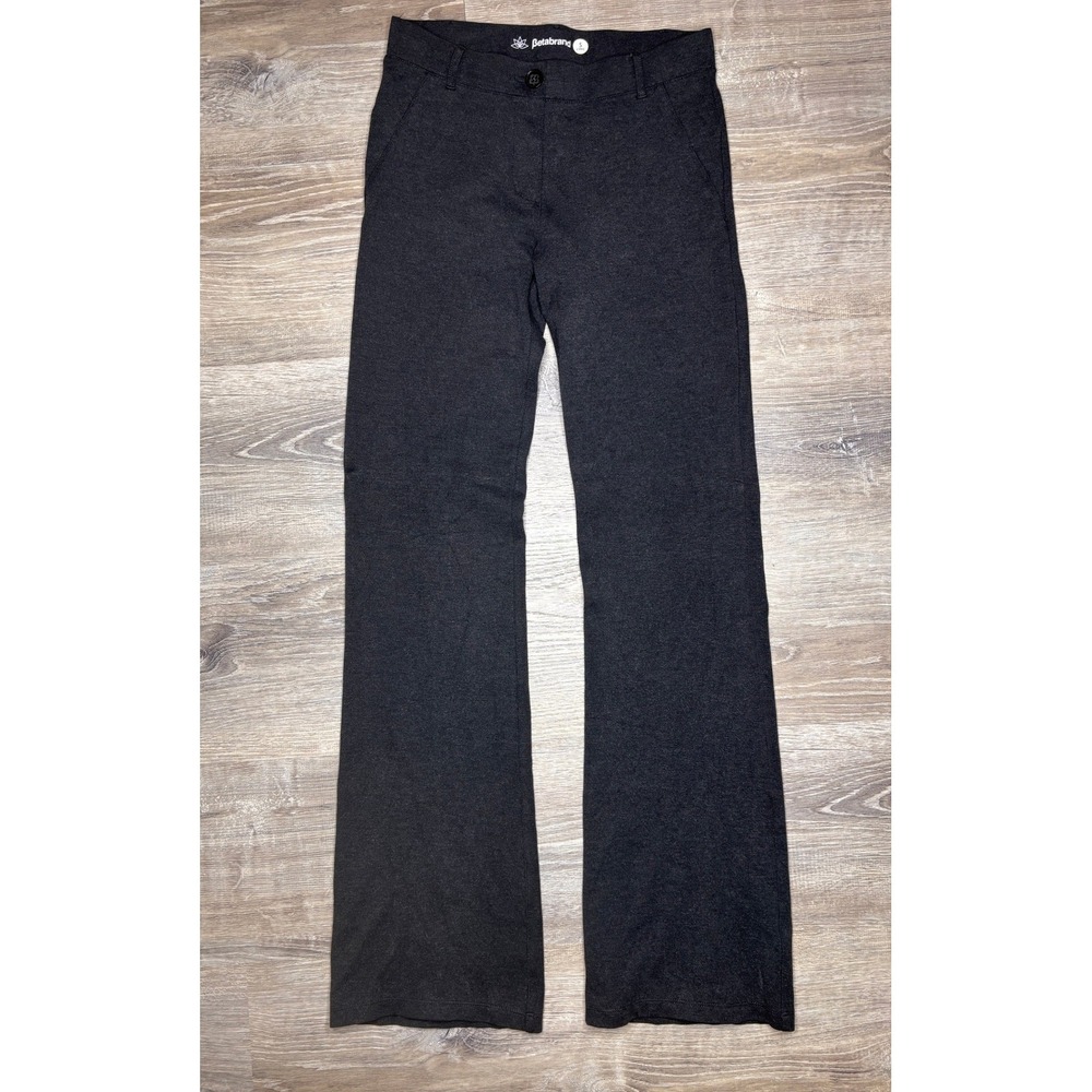 Betabrand Dress Yoga Pants Gray Bootcut Small Long Office Trousers Stretch
